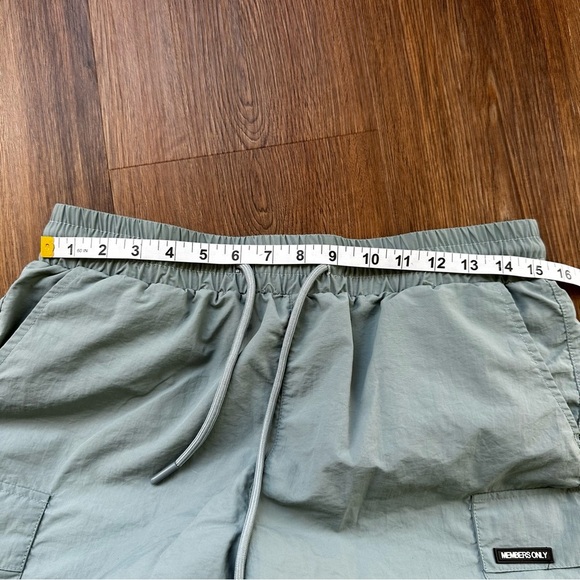 Members Only Men’s Swim Trunks Liner Cargo Pockets Gray Size Medium Swimsuit - Picture 7 of 8